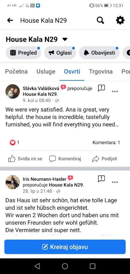House Kala N29 Villa Jezera Eksteriør billede