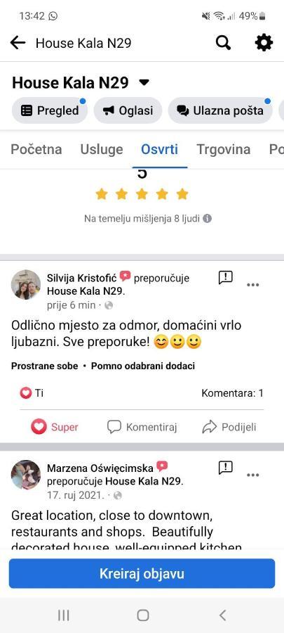 House Kala N29 Villa Jezera Eksteriør billede